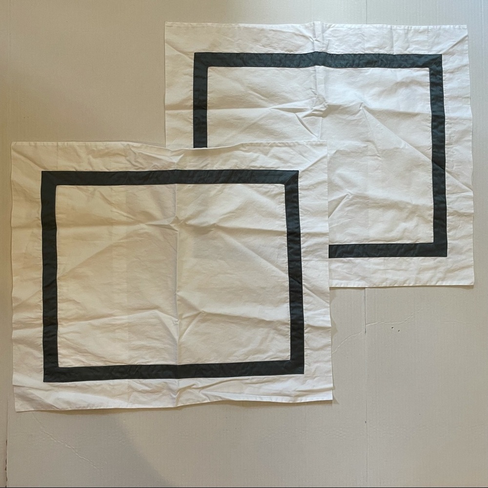 Matouk White and Black Pillow Shams